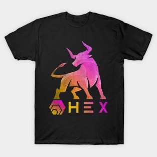 Bull Market HEX Coin To The Moon Crypto Token Cryptocurrency Wallet Birthday Gift For Men Women Kids T-Shirt